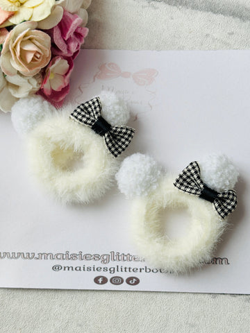 White Brown Bear Bobbles