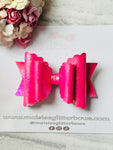 Neon Pink iridescent Bow