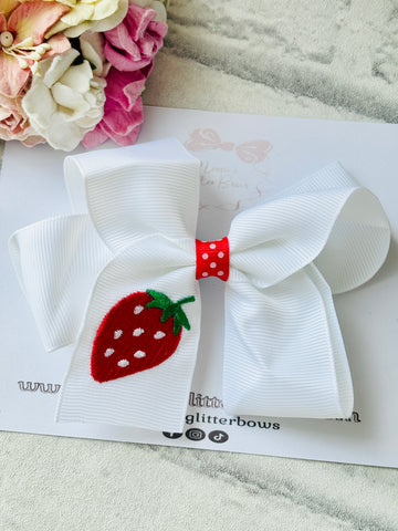 Twisted Strawberry Bow