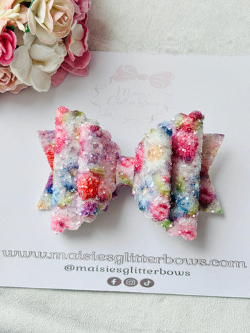 Flower Glitter Bow