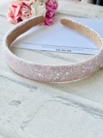 Pink Glitter Wide Headband