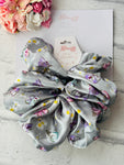 Oversized Grey Butterfly Scrunchie