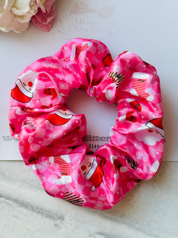 Pink Santa Scrunchie