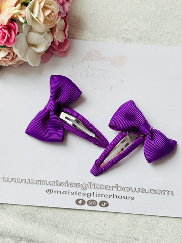 Cadbury Purple Bow Snap Clips