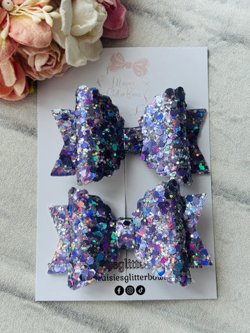 Small purple Iridescent Bows
