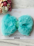 Green Fluffy Bow