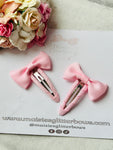 Light Pink Bow Snap Clips