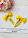 Yellow Bow Snap Clips