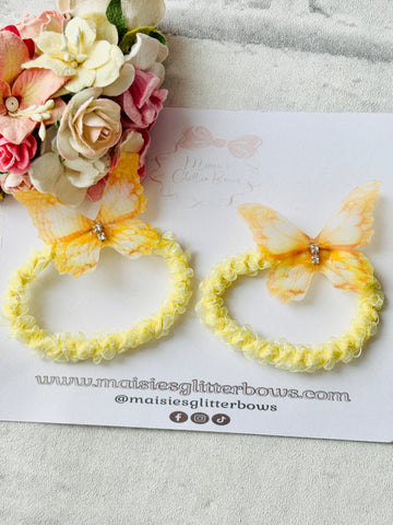 Yellow Butterfly Hair Bobbles