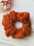 Burnt Orange Glitter Effect Scrunchie
