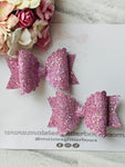 Pink Sequin & Glitter Holographic Bows