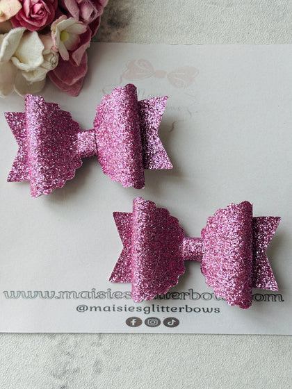 Small Pink Glitter Bows