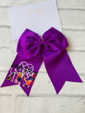 Purple Ribbon Ponytail K Pop Bow