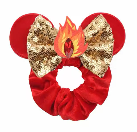 Red Elemental Ears Scrunchie