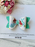 Mint Little Mermaid Bow