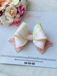 Pastel Plaid Bow