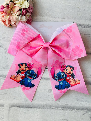 Stitch & Angel Ribbon Ponytail Bow