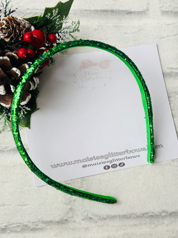 Green Glitter Headband