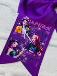 Rumi, Mira & Zoey Purple Ribbon Ponytail Bow