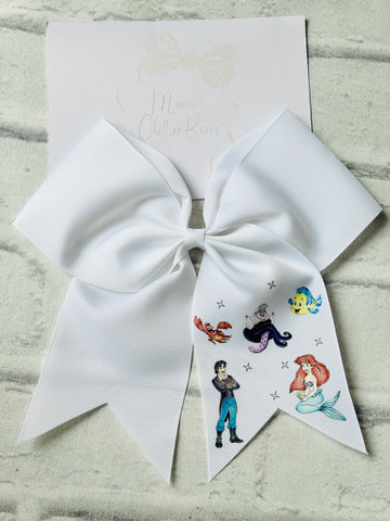Little Mermaid Ribbon Ponytail Bow