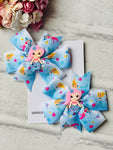Blue Mermaid Ribbon Bows