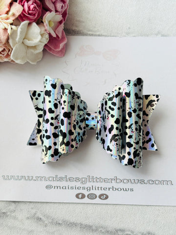 Holographic Dalmatians Bow