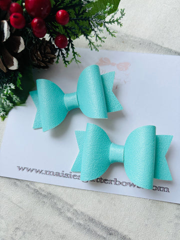 Small Turquoise Green Bows