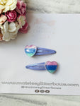 Purple Heart Snap Clips