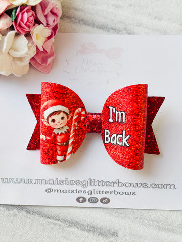 Elf I’m Back Bow