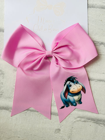 Lilac/Pink Eeyore Ponytail Bow