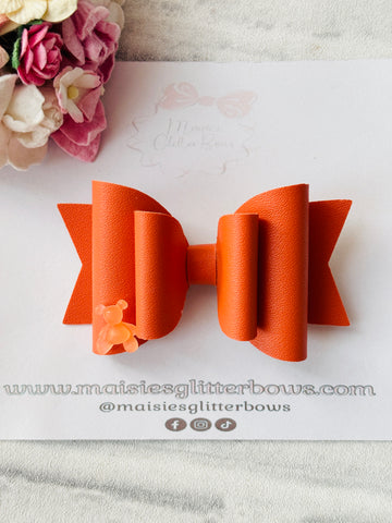 Orange Bear Bow