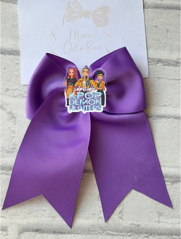 Pre Order ✨Purple Ribbon Ponytail K Pop Demon Hunters Bow (please read the description)