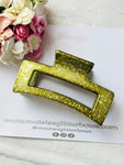 Green Marble Claw Clip