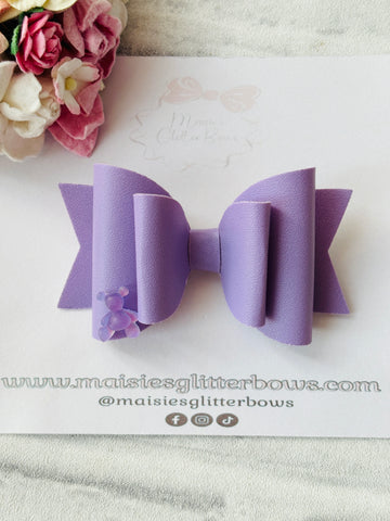Purple Bear Bow