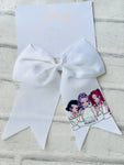 White K-Pop Demon Hunters Ponytail Bow Style 4
