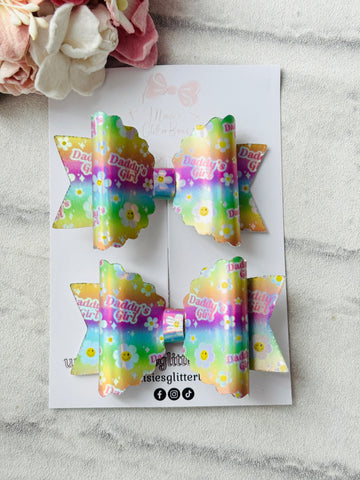 Small Holographic Daddy’s Girl Bows
