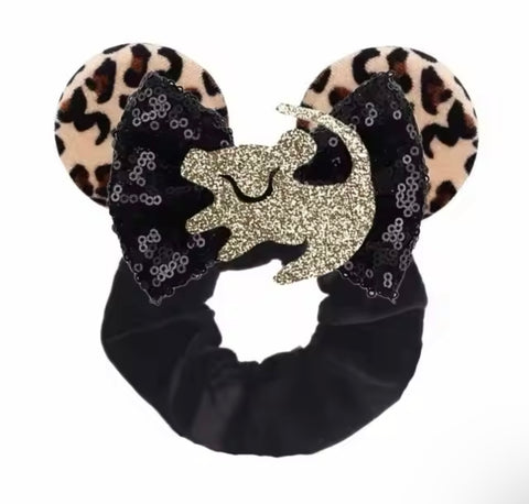 Leopard Simba Ears Scrunchie