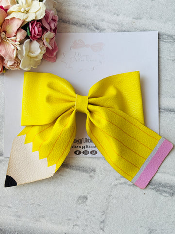 Yellow Pencil Bow