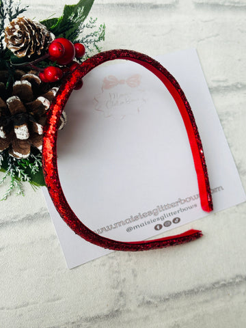 Red Glitter Headband