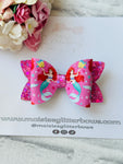 Pink Little Mermaid Bow