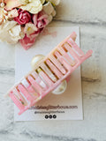 Pink Mixed Claw Clip