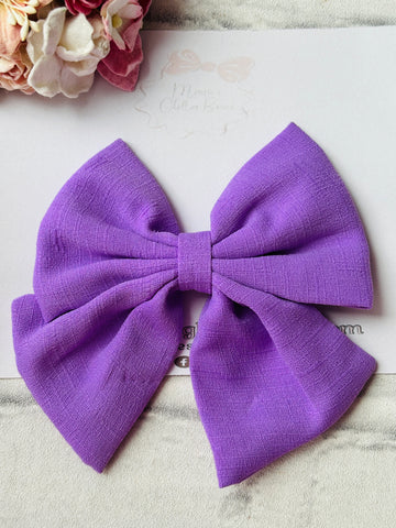Lilac Fabric Bow