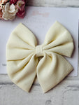 Cream Fabric Bow