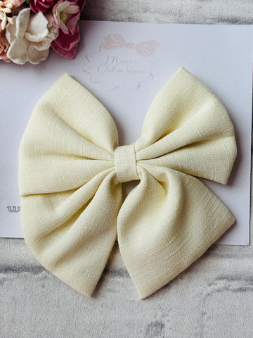Cream Fabric Bow