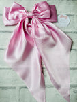 Pink Silk Waterfall Bow