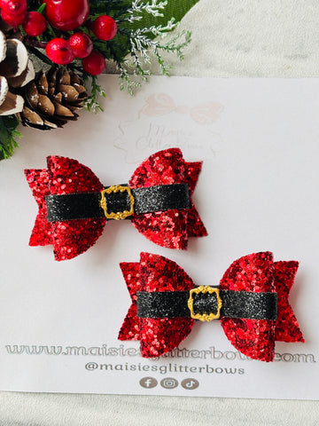Small Santa’s Jacket Bows
