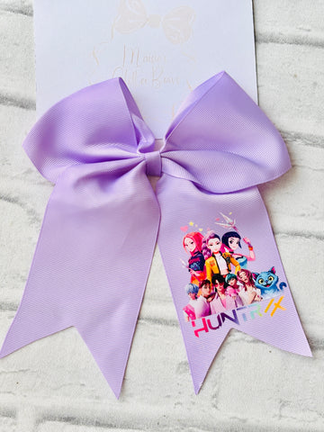 Lilac K-Pop Demon Hunters Ponytail Bow Style 2