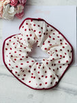 Deep Red Spotty Scrunchie
