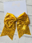 Gold Sequin Ponytail Bow