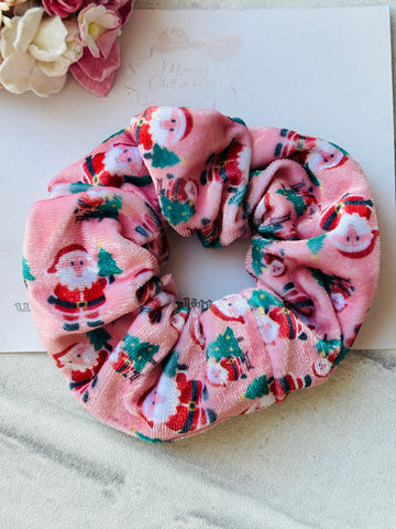 Santa & Christmas Trees Scrunchie